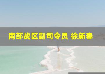 南部战区副司令员 徐新春